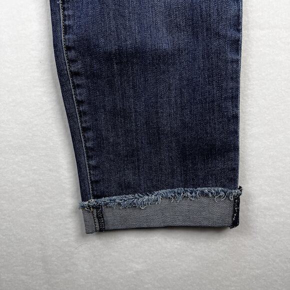 KUT From The Kloth High Rise Ankle Straight Leg Jeans Petite Women Sz 10P Cuffed - Picture 4 of 12